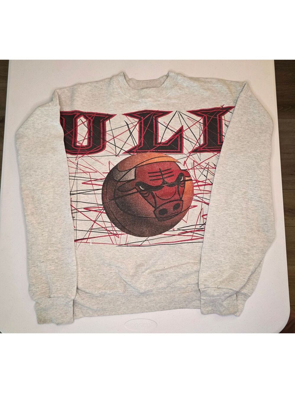 90s NBA Chicago Bulls Spellout Crewneck